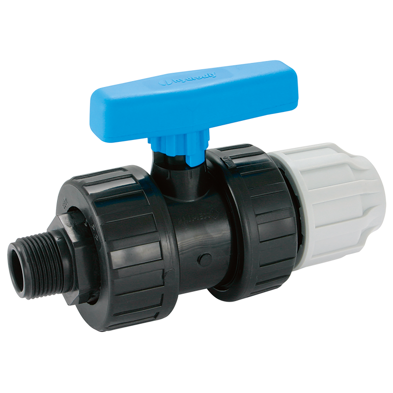 32MM X 1"  POLYETHYLENE (MDPE)  COMPRESSION VALVE X MALE BSP