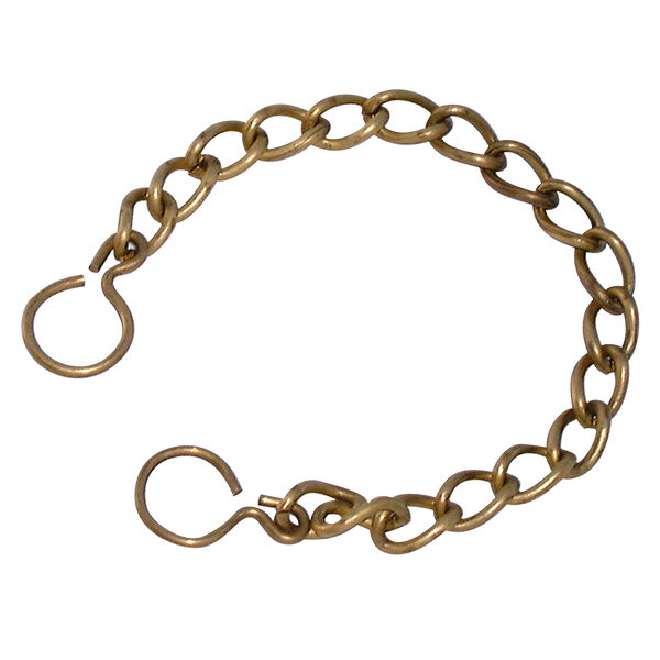 12" BRASS CHAIN & S HOOK