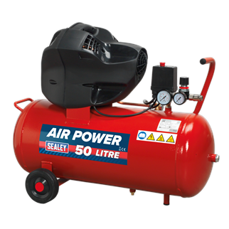 Air Compressor 50L V-Twin Direct Drive 3hp Oil Free