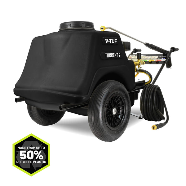 V-TUF TORRENT2 2755psi, 190 Bar, 13Lpm Industrial 7HP 150Litre Mini-Bowser Petrol Pressure Washer