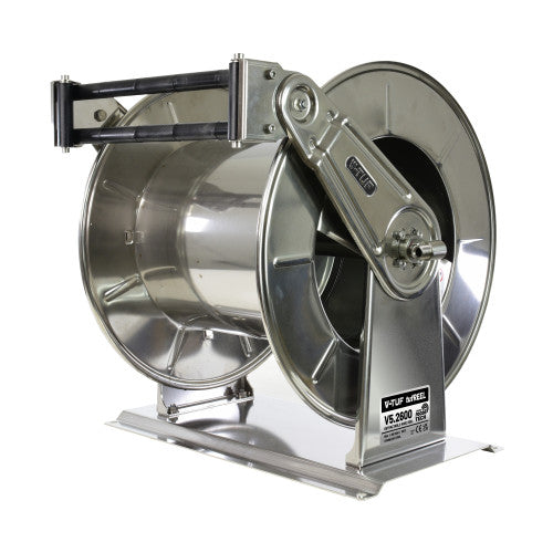 60M V-TUF Retractable Hose Reel - Stainless Steel