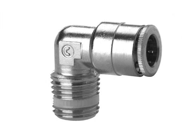 Push in fitting-fixed male elbow-8mm tube-1/8 thread