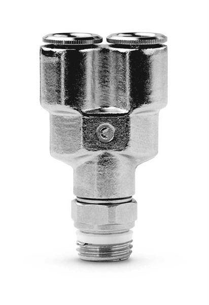 Push in fitting-fixed Y connector-4mm tube- M5 thread