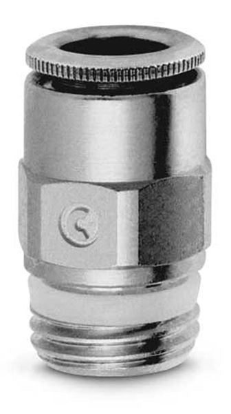 Push in fitting-male stud-8mm tube-1/4 thread